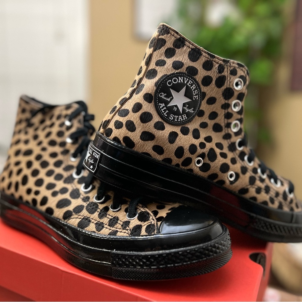 Converse Leopard Print High-Top Sneakers